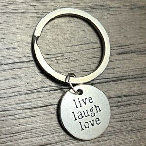 Silver Keychain with Engraved Charm